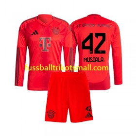 Fußballtrikots Bayern München Jamal Musiala 42 Kinder 2024-2025 Langarm Heimtrikotsatz kaufen